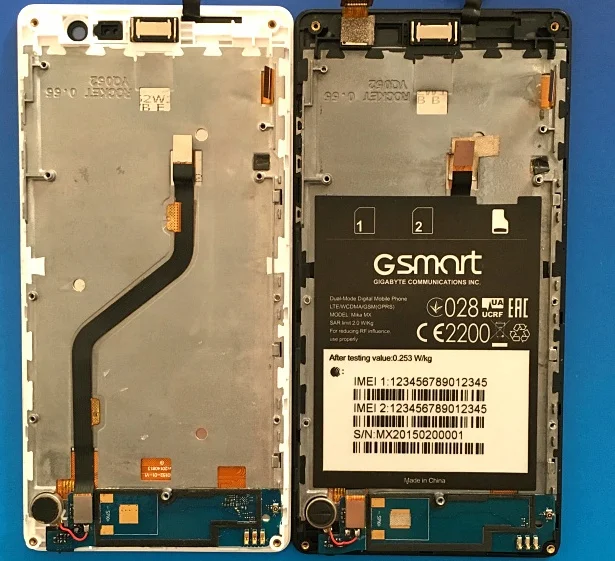 5 дюймовый ЖК дисплей и сенсорный экран с рамкой для Gigabyte GSmart Mika MX дигитайзер