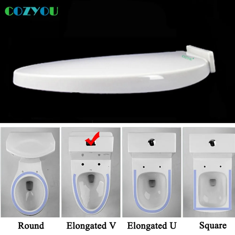 Удлиненное мягкое закрытое сиденье для унитаза PPQuick Release установки выше