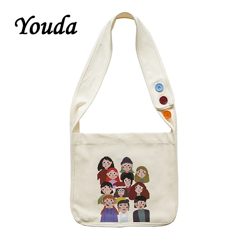 Youda оригинальный дизайн Новая повседневная женская парусиновая сумка модная