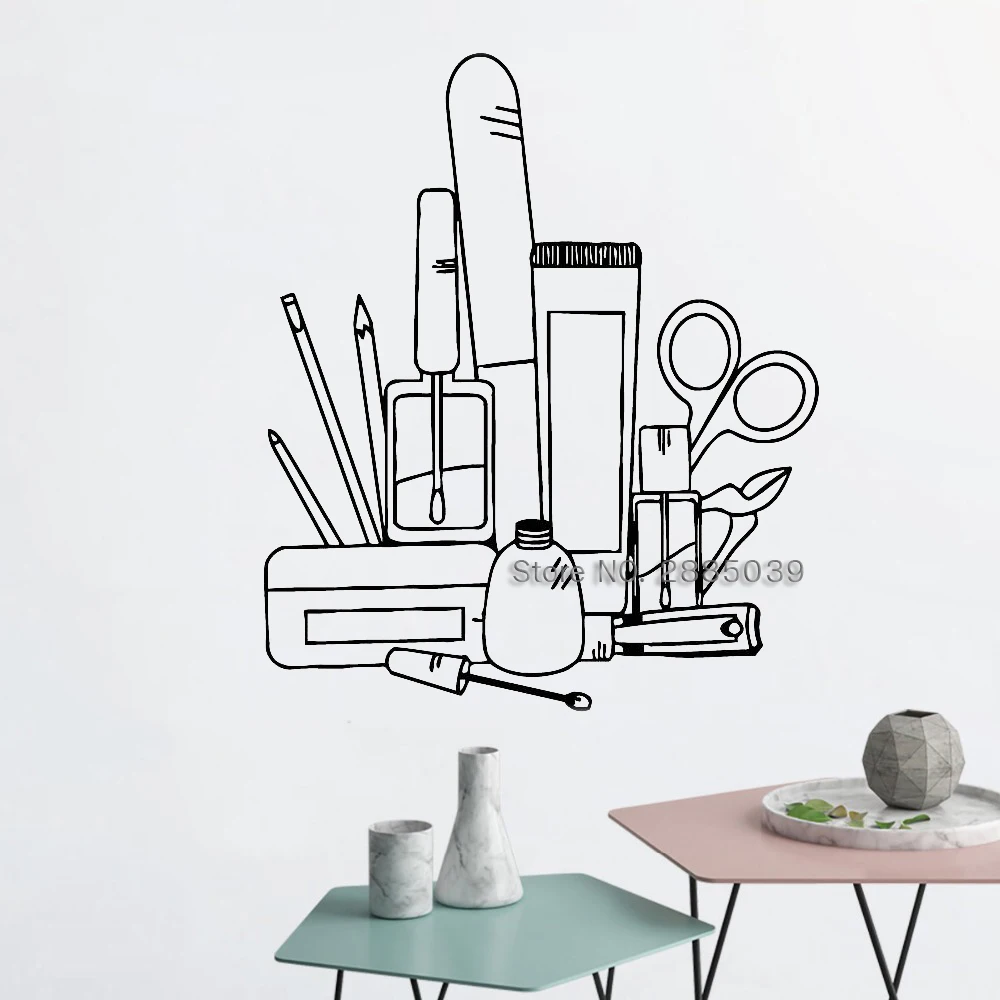 Стикеры для салона красоты художественный Декор на стену вывеска лак маникюра