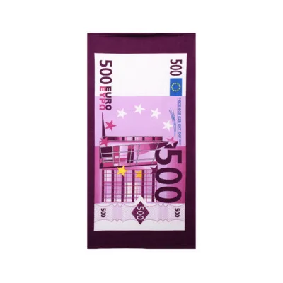 Банное полотенце из микрофибры с принтом 100 долларов 500 евро супервпитывающее