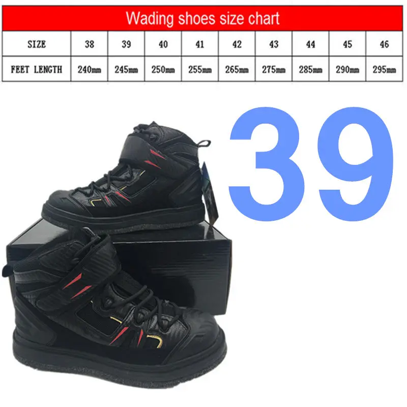 Size 39 Высокие уличные резиновые сапоги для охоты и рыбалки, противоскользящие сетчатые дышащие водонепроницаемые войлочные сапоги с шипами - Цвет: Size 39