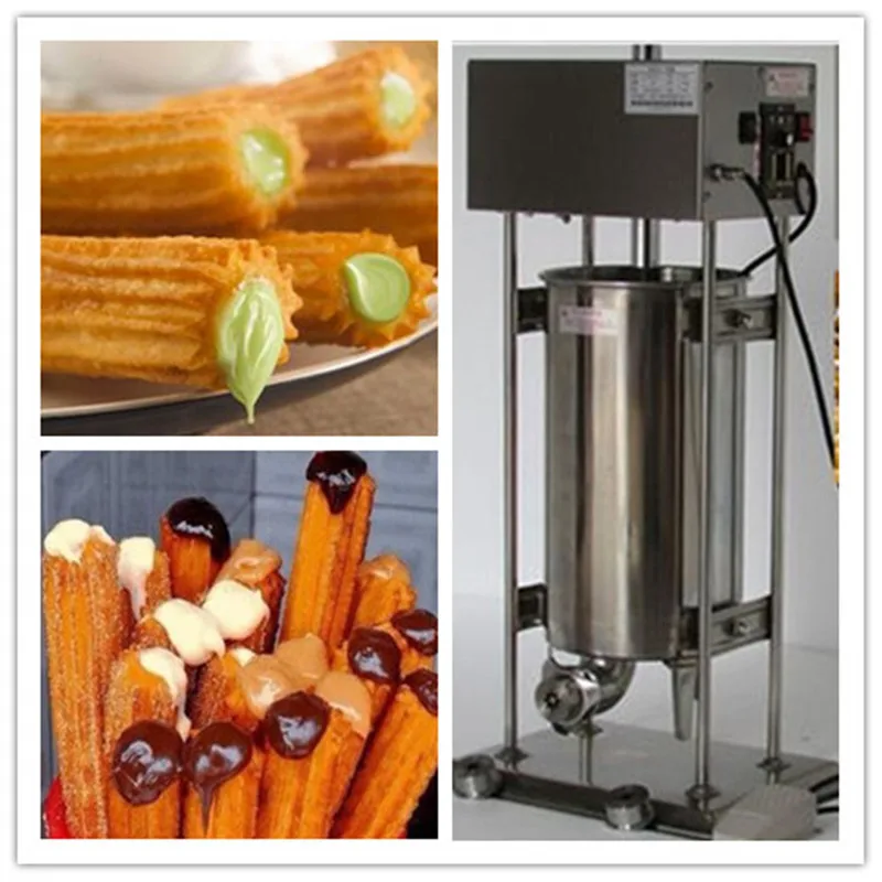 10L electric automatic spain churros making machine fried dough sticks spanish snacks latin fruit maker | Бытовая техника