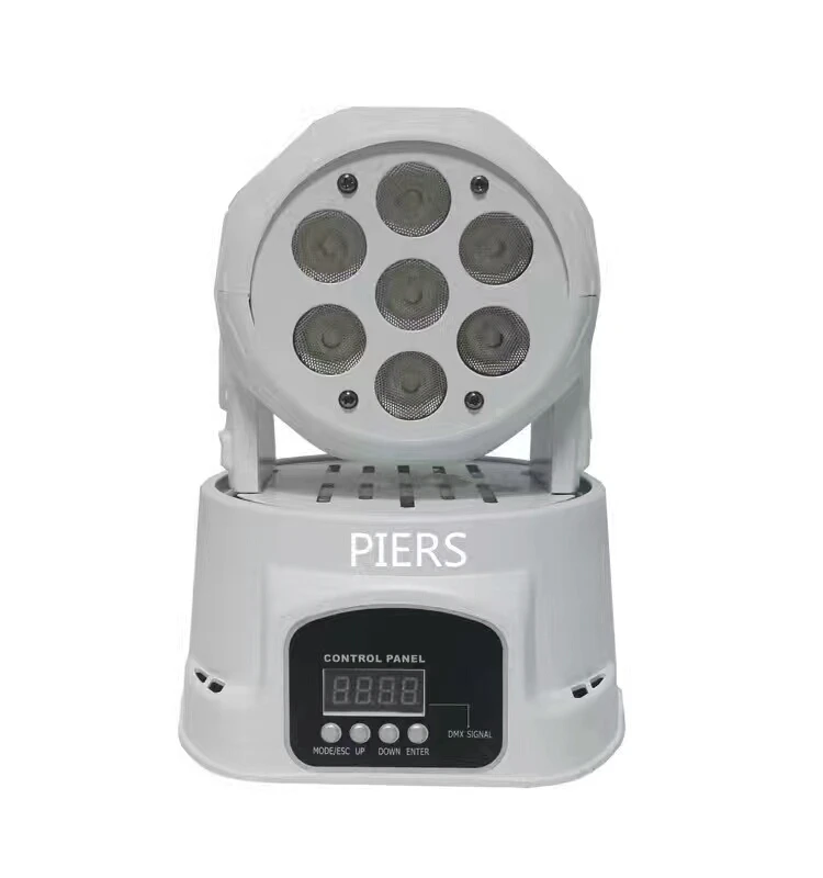 Новинка 7 шт. Dmx512 10 Вт мини Rgbw 4 в 1 светодиодный движущийся головсветильник свет