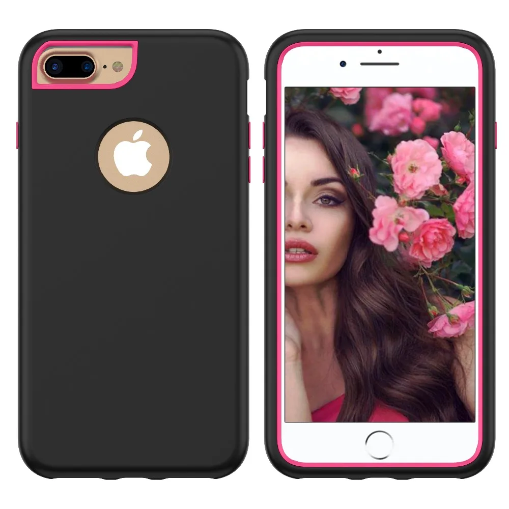 GKK чехол для Apple iPhone 6 7 8 Plus Три в одном дизайн мягкий жидкий силиконовый роскошный