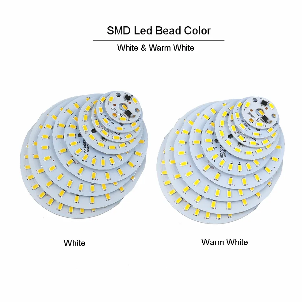10 шт. светодиодная пластина SMD 5730 220 В интегрированный IC драйвер 3 Вт 36 теплый белый