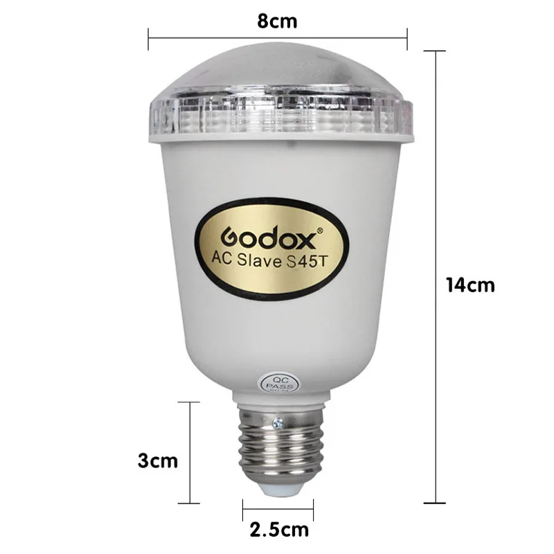 Godox S45T фотостудия стробоскоп AC Slave Flash лампа E27 винт 45 Вт лампочка