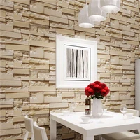 luxury stone brick wall 10m vinyl wallpaper roll papel de parede 3d living room background wall decor art wall paper