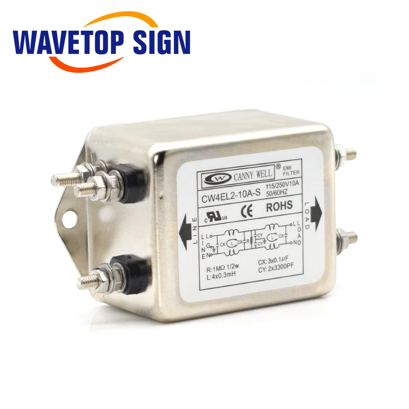 CANNY Power EMI Filter CW4EL2 10A/20A/30A S двухполюсный соединитель фильтра однофазный 220 В