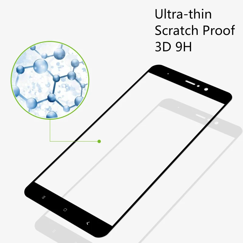 Защитное стекло для Xiaomi Mi A1 тонкая 3d пленка с полным покрытием из закаленного