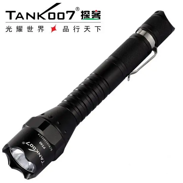 安い 1セットTANK007 PT40 Cree Xm-l U2 5-modes1000lumenハイパワーled戦術的な懐中電灯18650バッテリー
