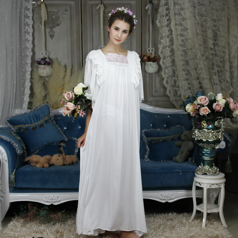 Sleepwear Women Nightgown Beautiful Loose Ladies Homewea Long Dress | Женская одежда