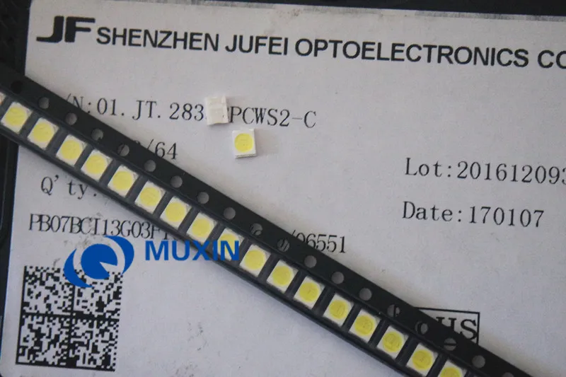 2000 шт./лот Konka Changhong Amoi LCD TV подсветка Jufei 3528 SMD LED 2835 6V холодный белый 96LM для