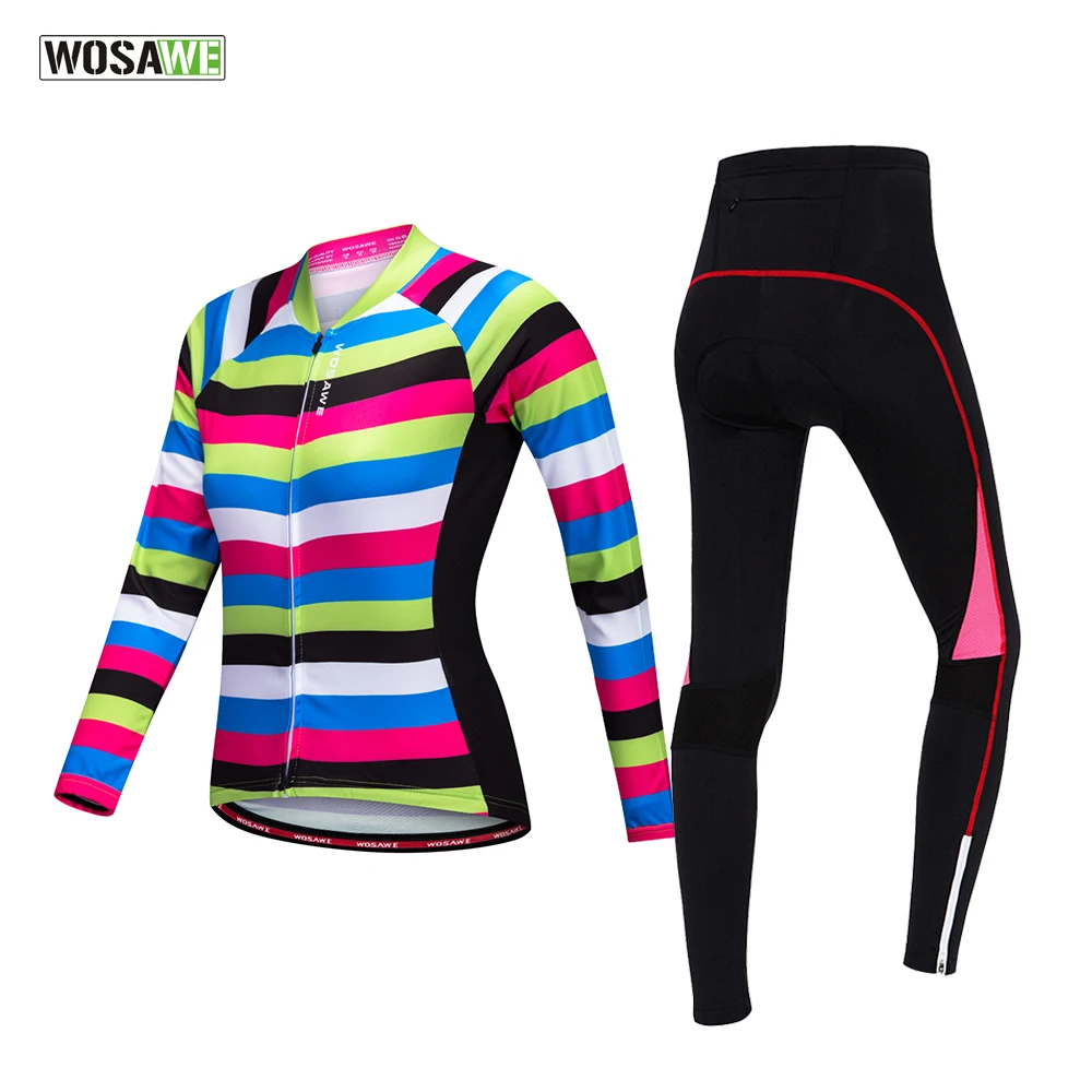 

WOSAWE Women Cycling Jersey Bicycle Breathable Long Sleeves Cycling Clothing Bicicleta MTB Road Bike Quick Dry Ropa Ciclismo