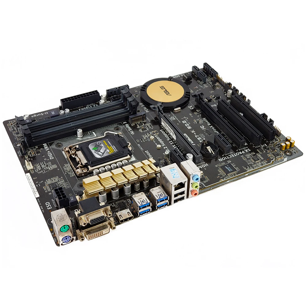 Asus Z97 K R2.0 настольная материнская плата розетка LGA 1150 для Core i7 i5 i3 DDR3 32G SATA3 USB3.0 HDMI ATX