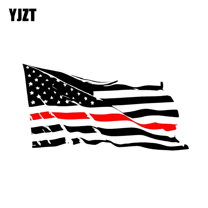 

YJZT 16CM*8CM Creative Funny American Flag Car Sticker PVC Decal 12-0679