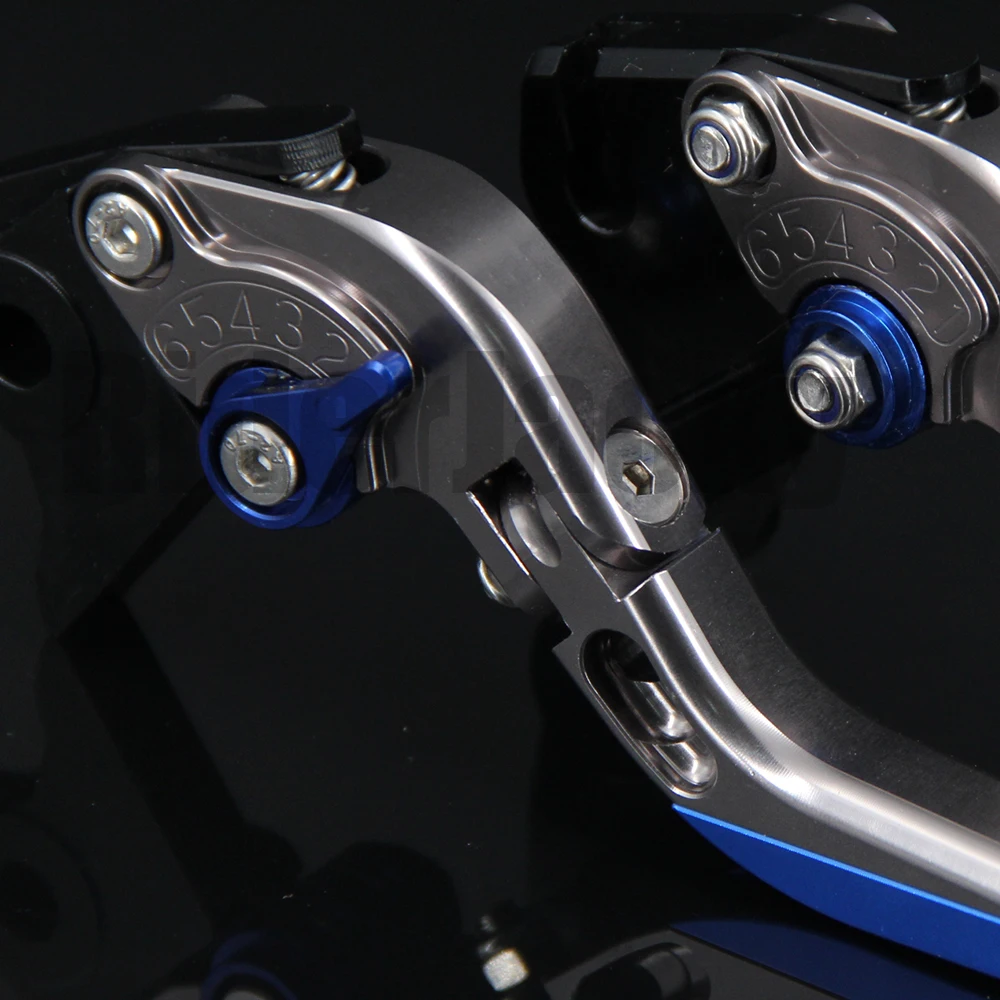 

Blue+Titanium CNC Motorcycle Adjustable(Folding&Extendable)Brake Clutch Levers For Yamaha XT 350 XT350 1985-1995 1992 1993 1994