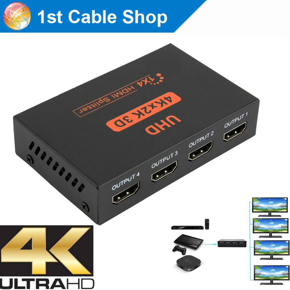 HDMI разветвитель 4K HDMI 1X2/4 HDMI 1 in 4 out 4K 1080P для STB DVD PC ноутбука PS4 HDTV проектора