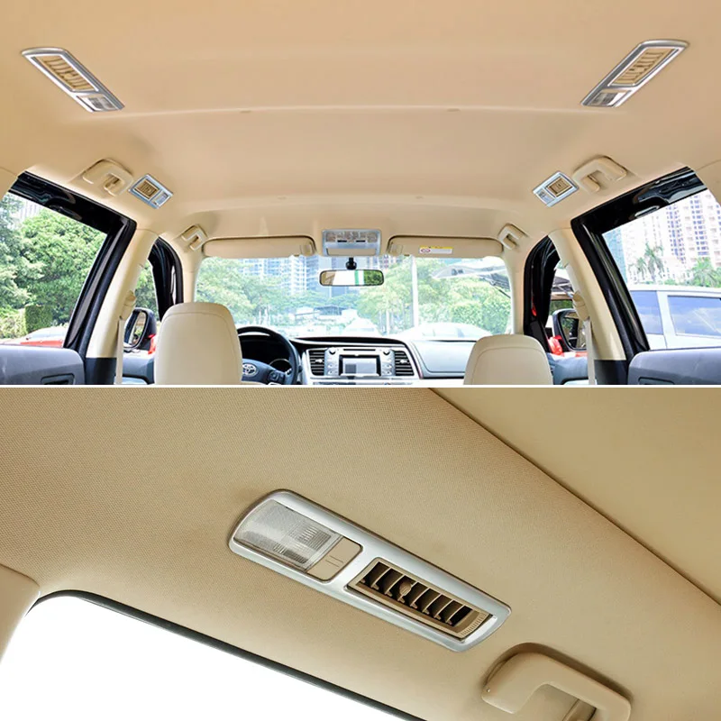 Для Toyota Highlander Kluger хромированный переключатель интерьерный Кнопка крышка вентиляционное отверстие отделка украшение автомобиля Стайлинг