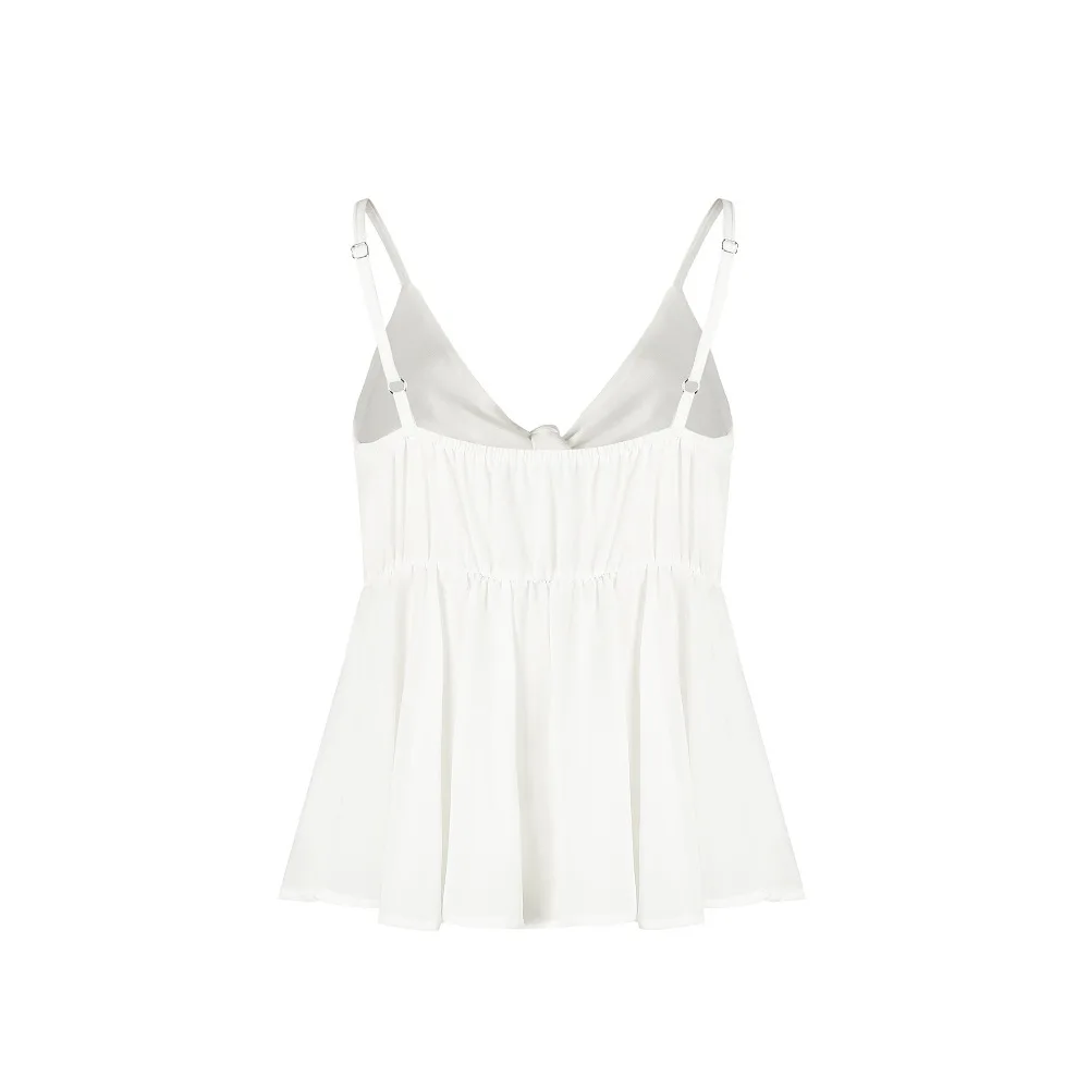 Женский летний топ на бретелях спагетти с V образным вырезом|Футболки| |