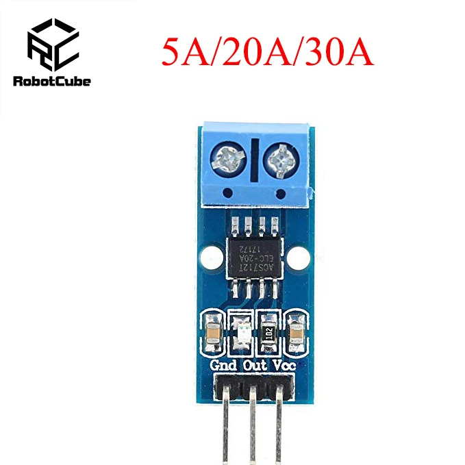 Robotcube 5A/20A/30A модуль датчика Холла ACS712 модель для arduino|Интегральные схемы| |
