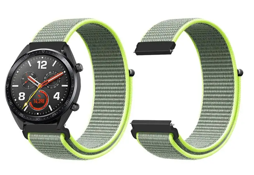 Спортивный нейлоновый ремешок для Amazfit ремешок Bip браслет для huawei Watch GT Honor Magic для Huami Amazfit Pace Stratos 2 GTS GTR 47 мм