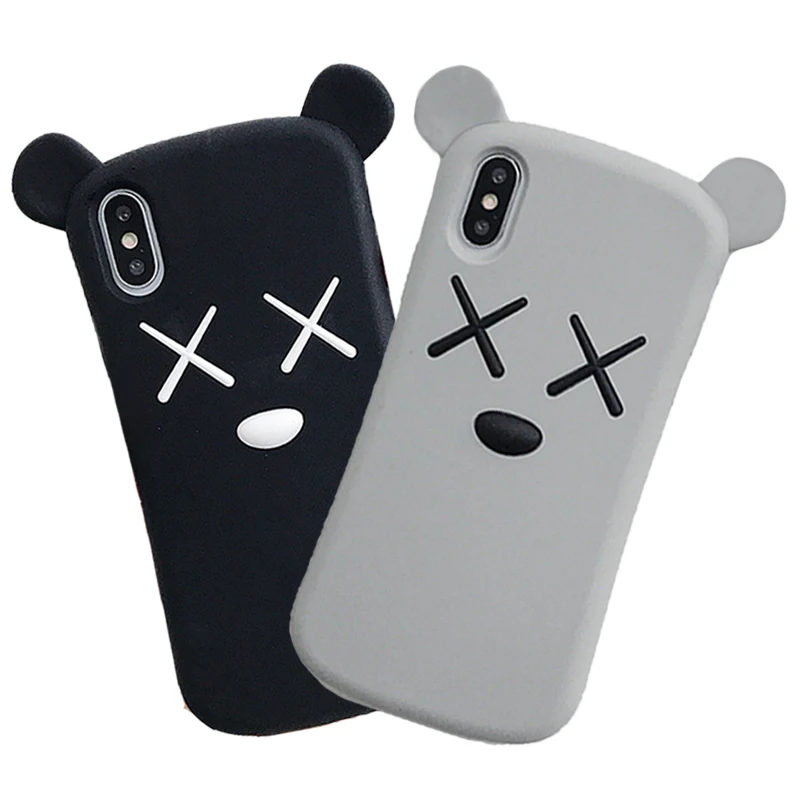 Резиновый чехол с 3D милым стежком единорогом и котом для iPhone 7, 6, 6S Plus, 5S, SE, мягкий силиконовый чехол с мультипликационным принтом для iPhone X, XS, 8, 7, 6 S, чехол