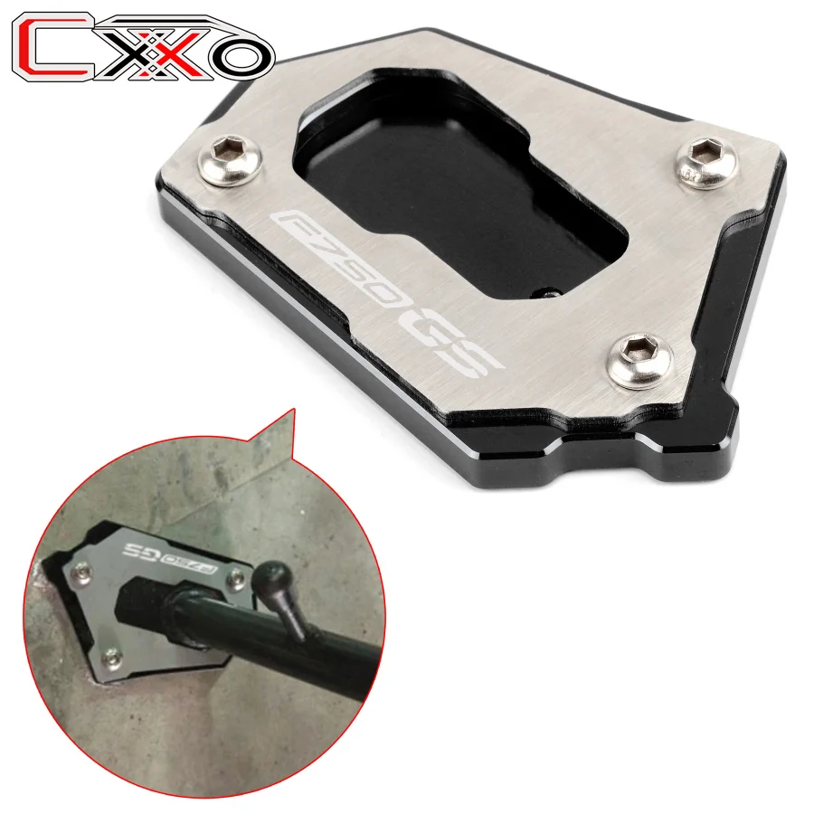 

Flash Deals CNC Motorcycle Kickstand Extension pad Side Stand Enlarge plate For BMW f750gs F750GS 2018 2019