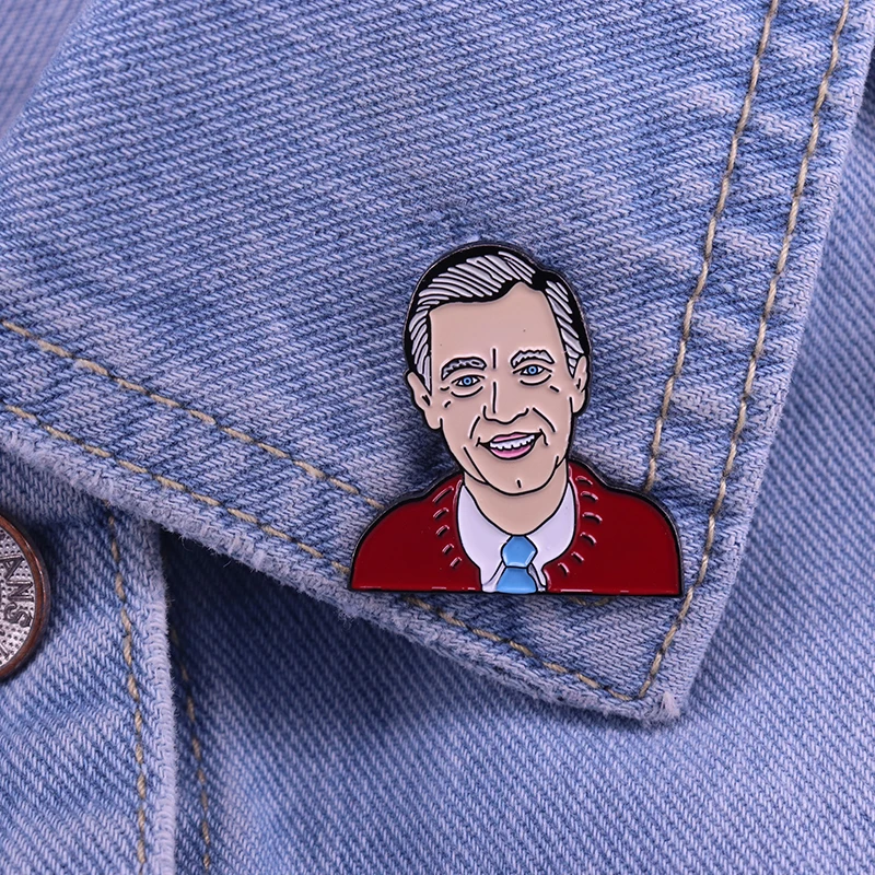 Эмалированная булавка Fred rogers Ностальгический значок по районам г на Роджерса для