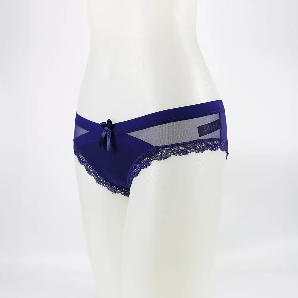 Для женщин Lace Mesh Panty Сексуальный Пояс Крест трусы Прозрачный с низкой посадкой лук ультра-тонкие дышащие летнее Нижнее белье женские высокое качество