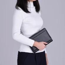 Портативный Бизнес Портфель Padfolio папка чехол для документов Органайзер A5 из искусственной кожи с бизнес-держатель для карт