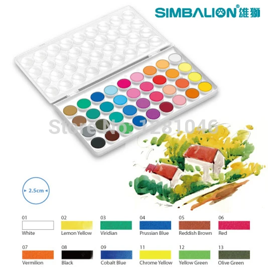 LifeMaster Simbalion порошок для тиснения акварельные краски с кисточкой Aquarela пигменты