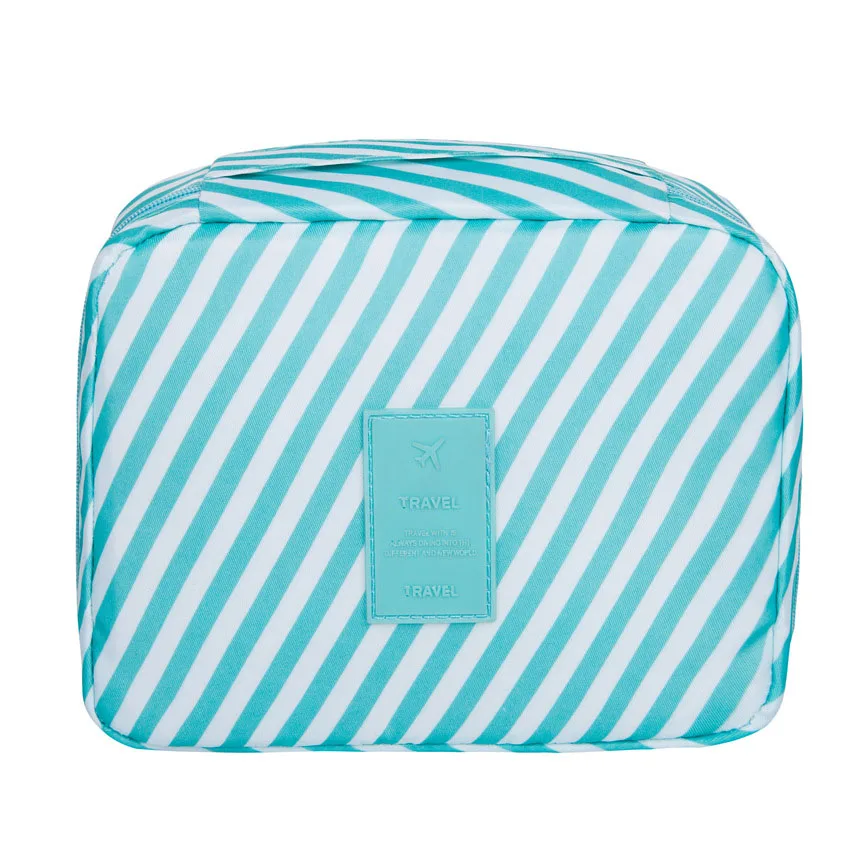 Blue Stripe Новинка, женская косметичка,, многофункциональные косметички, дорожные туалетные принадлежности, органайзер, водонепроницаемый, женский, для хранения, косметички - Цвет: Blue Stripe