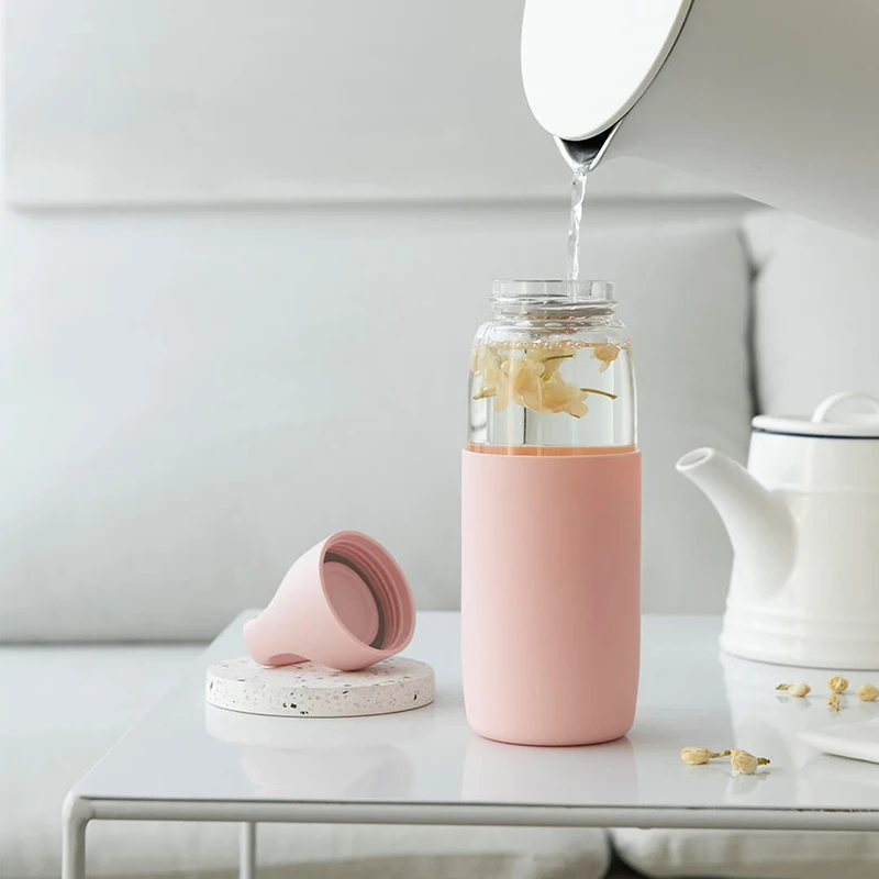 Xiaomi Fun Home стеклянная бутылка для воды BPA Free протеиновая шейкер Gourde с сеточкой