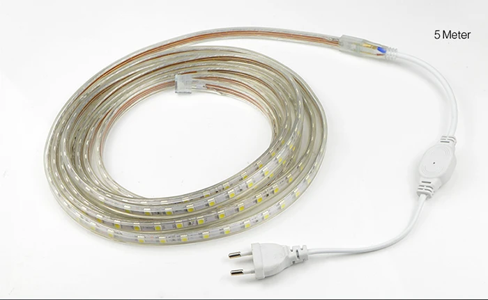SMD 5050 AC 220 V Светодиодная лента наружная Водонепроницаемая 220 V 5050 V 220 V Светодиодная лента 220 V SMD 5050 Светодиодная лента светильник 5M 10M 20M 25M 220 V