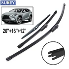 Набор лезвий стеклоочистителя Xukey для Lexus NX 200 300 NX200 NX200t NX300h, 3 шт., передние и задние щетки стеклоочистителя для Lexus NX 200 300 NX200t NX300h 2014 2015 2016 2017 2018 26 