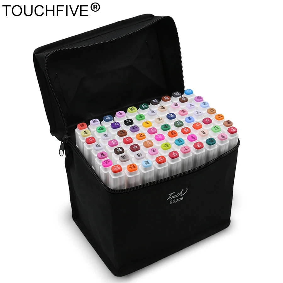 TouchFIVE 30/40/60/80/168 Цвет маркер для рисования набор двойной головой художественный эскиз жирной на спиртовой основе маркеры для анимации Manga