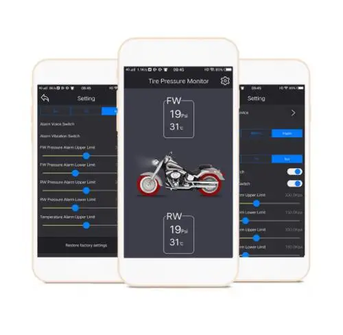 Двигатель TPMS мотоцикл Bluetooth система контроля давления в шинах мобильный телефон