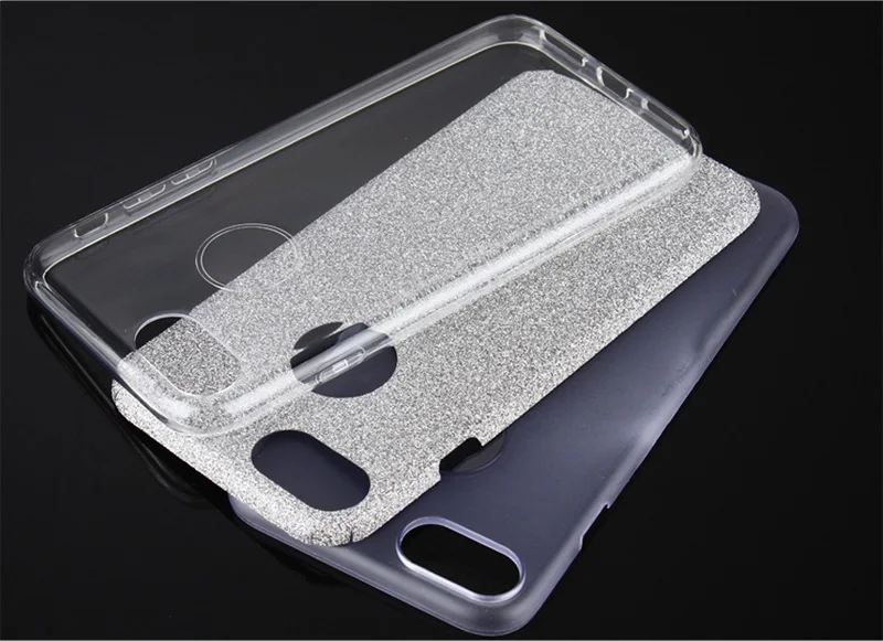 Kisstop 3 in 1 Bling Card Clear PC Hard Phone Case For iPhone X 7 8 6 6S Shining Back Cover 6s Plus Coque Capa |