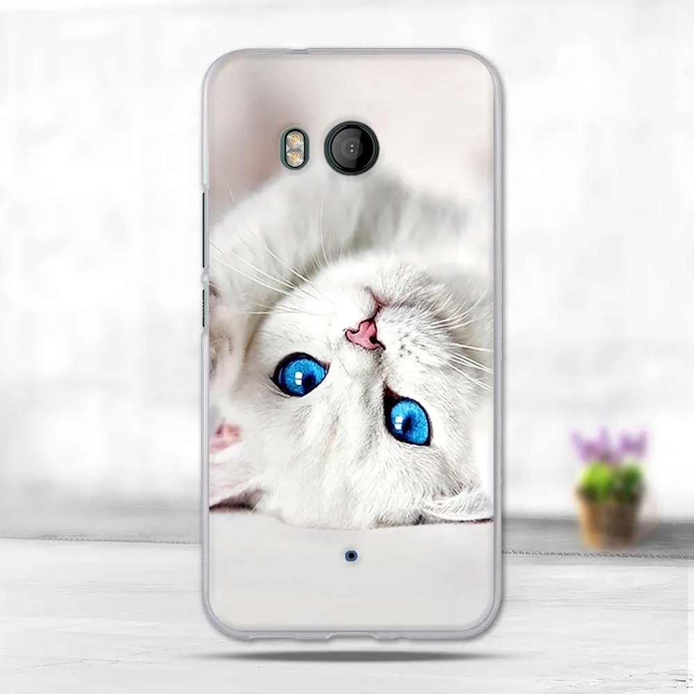 3D чехол с милыми животными для htc U11 рисунком задняя крышка из мягкого силикона