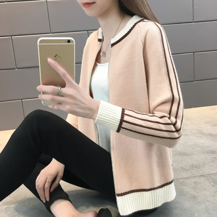 2018 Autumn Winter Fashion Women Long Sleeve Loose Knitting Cardigan Sweater Knitted Female Coat High Quality |