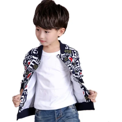 JENYA/Детская весенняя одежда куртка кардиган с буквенным принтом новая верхняя