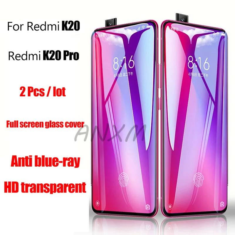 2 шт./лот 9H закаленное стекло для Xiaomi Redmi K20 Pro защита экрана полное покрытие