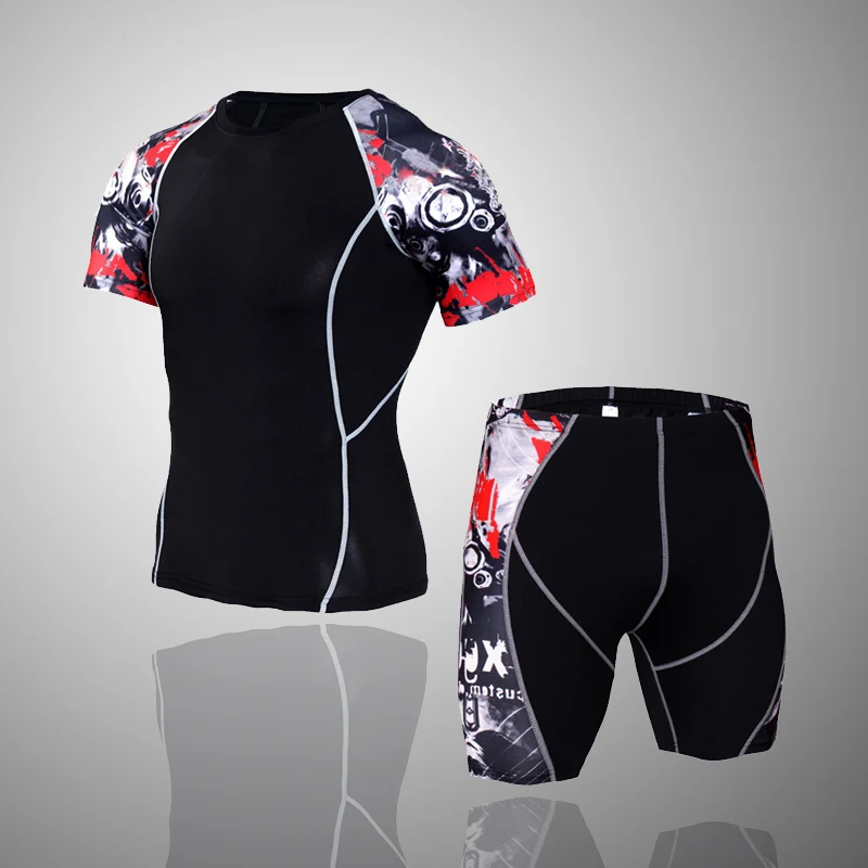 Компрессионный Спортивный Костюм 4xl колготки для футболок мужской комплект