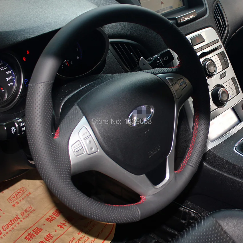 Чехол на руль для Hyundai Rohens coupe 2009 автомобильный Стайлинг сделай сам натуральная