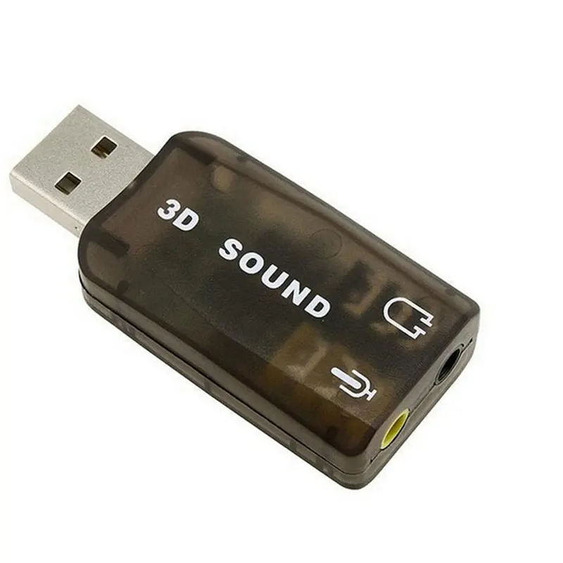 3D 5 1 канальная звуковая карта 3 мм внешняя USB компьютера стерео микрофон аудио