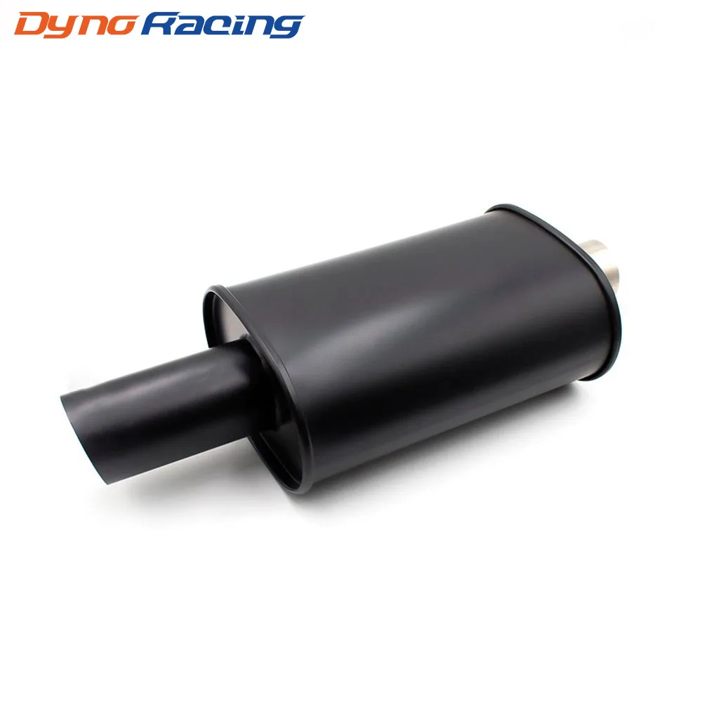 

Universal Exhaust Car Styling Double wall inlet 63mm Burned Black Silencer Car Exhaust Racing Exhaust Muffler Pipes