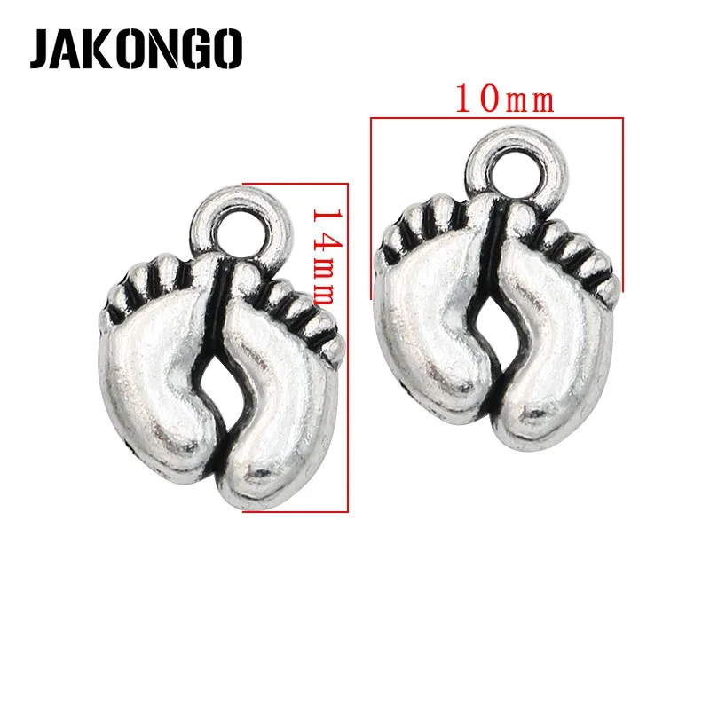 20 шт античные посеребренные детские украшения подвески на ноги для браслета