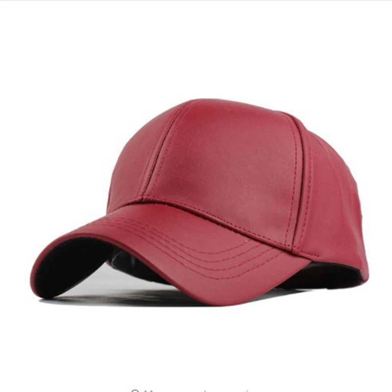 

Popular PU Baseball Caps Hat Men/Women Solid Color Caps Casual Outdoor Snapback Visor Hats for All Seasons Sun shade Hats