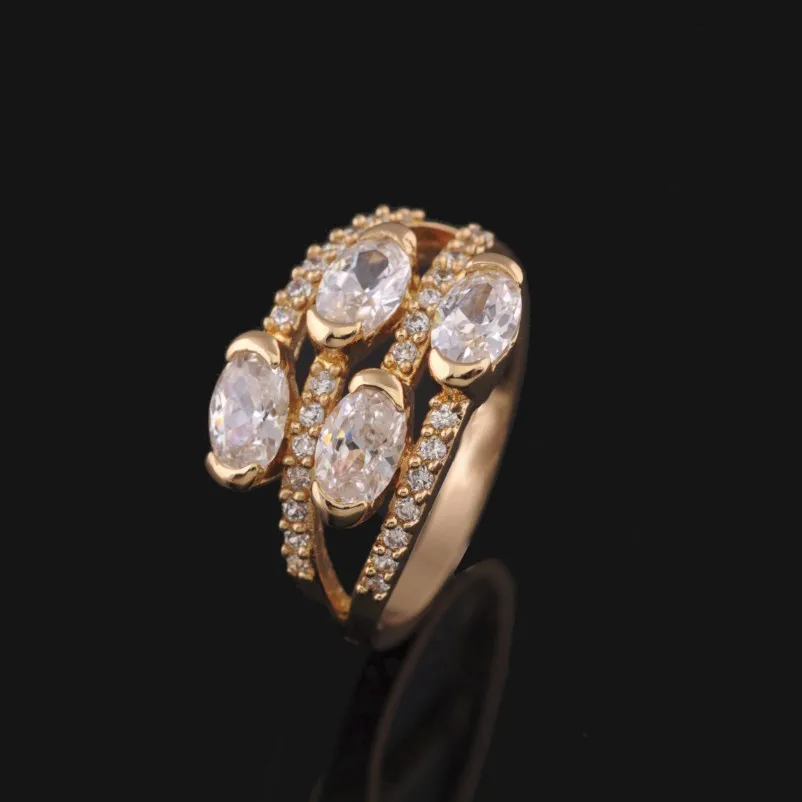 Женское кольцо MxGxFam 18 золотых цветов с фианитом|rings for women|ring forring ring |